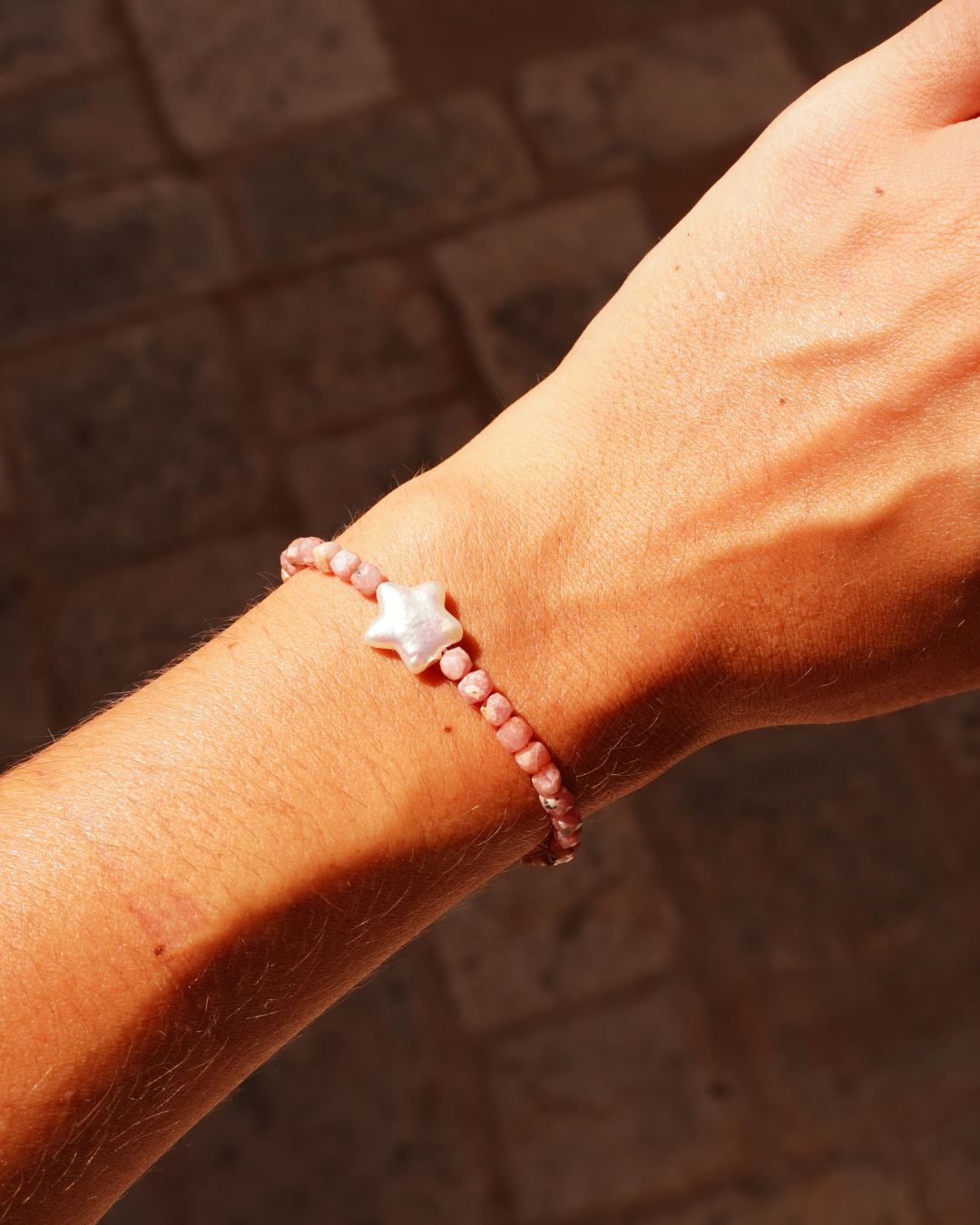 Pink Gemstone Star Bracelet
