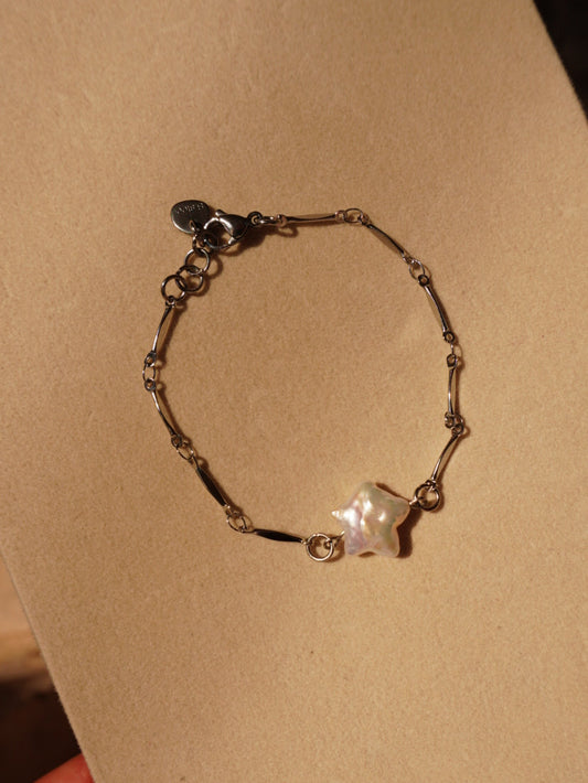 Star Pearl Bracelet Silver