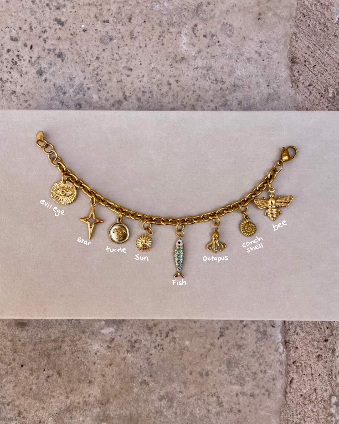 Blue Fish Dainty Charm Bracelet
